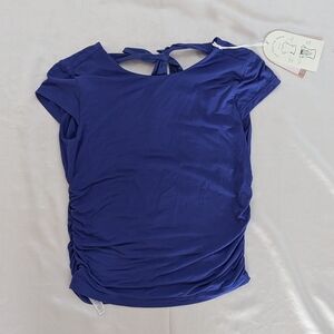 New Blogilates Women's Love Story Cap Sleeve Top Royal Blue Large (8-10)